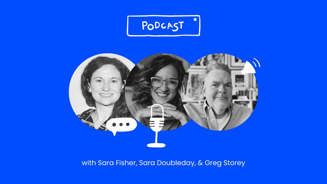 How Can We Lead Creative Projects Now That AI Has Entered The Chat? with Sara Fisher, Sara Doubleday, &amp; Greg Storey Featured Image