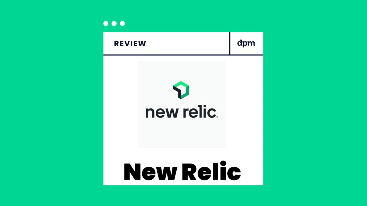 New relic logo on green background for new relic review