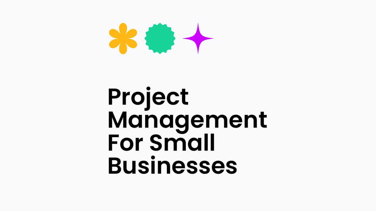 Project management for small businesses text on white background