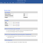 Action Brief Template Screenshot