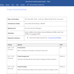 Client Kickoff Meeting Agenda Sample Screenshot