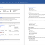 Communications Plan Sample Screenshot