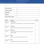 Meeting Agenda Template Screenshot