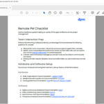 Remote PM Checklist Screenshot