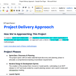 screenshot of project delivery approach