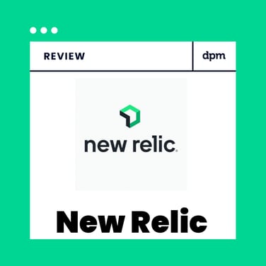 New relic logo on green background for new relic review
