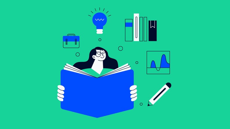 project manager with symbols representing technical project management skills