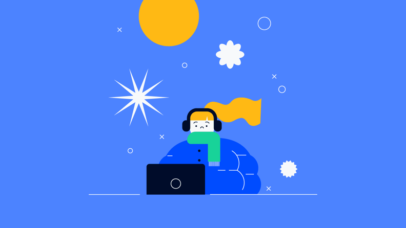 illustration of a remote project manager working outside for remote project management best practices