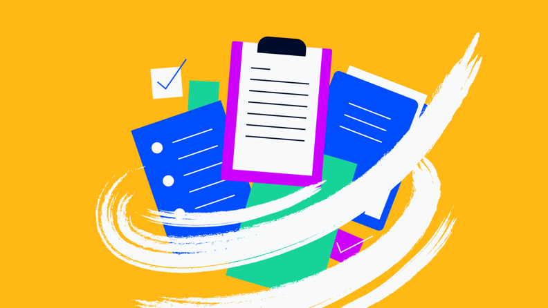 clipboards and checklists for sprint planning meeting