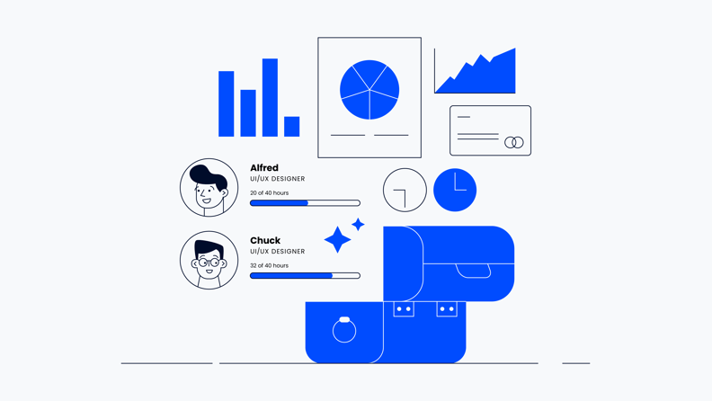 dashboard with team member data that project managers can use for resource planning