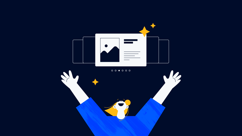 project manager with their arms raised towards a project manager portfolio