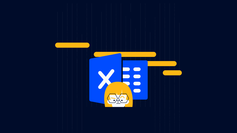 excel logo with a project manager peering over it for how to make a gantt chart in excel
