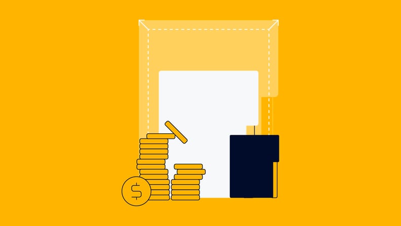illustration of capital stacked next to a file folder for what is capital project management
