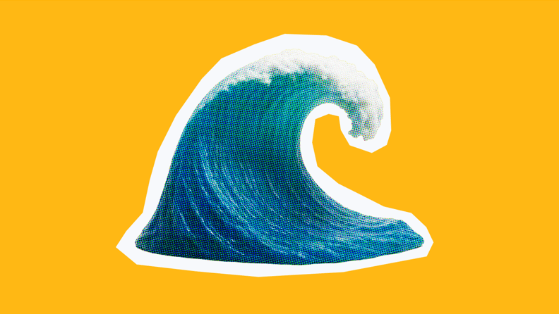 Image of an ocean wave breaking.
