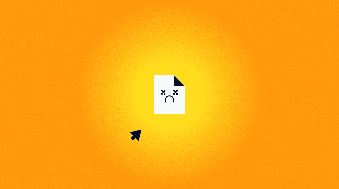 illustration of a file with a sad face on it for what to do when your project gets cancelled