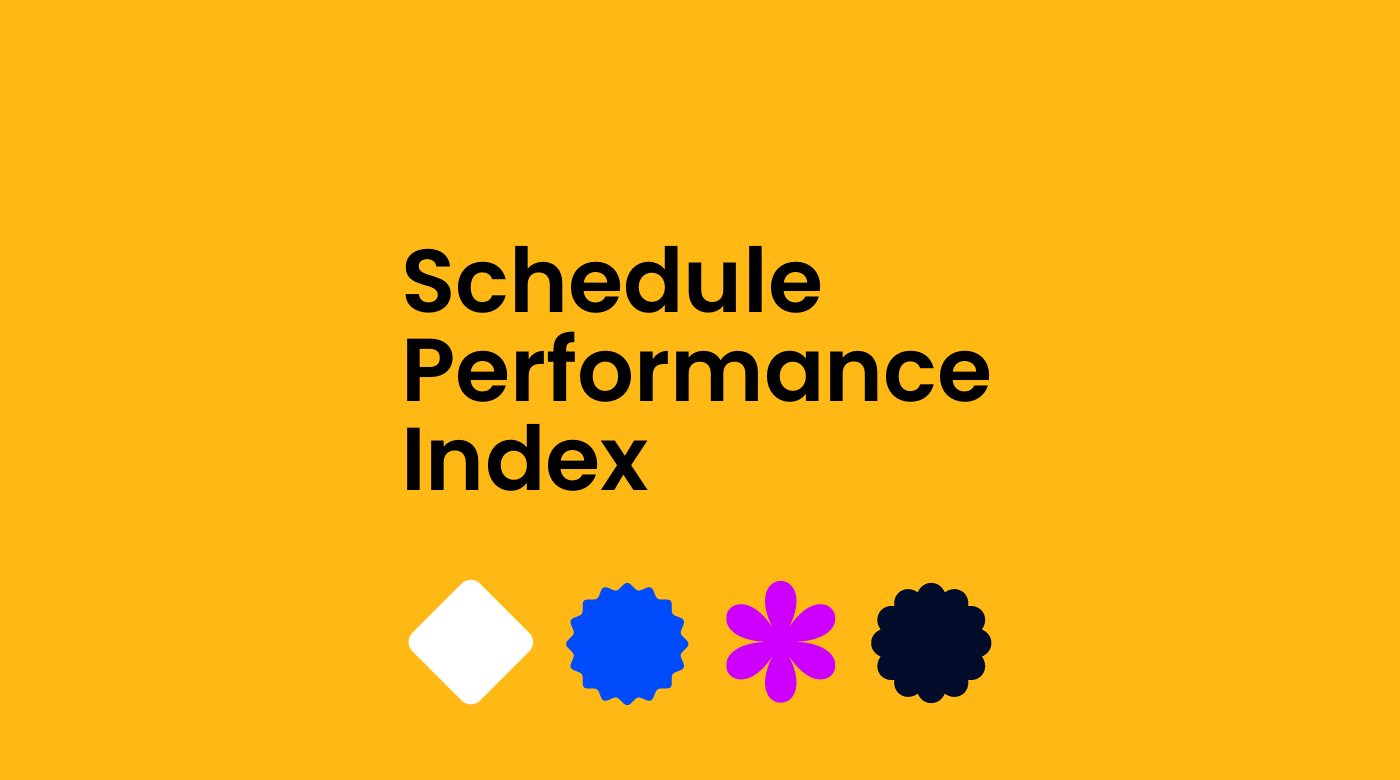 Schedule performance index text on orange background