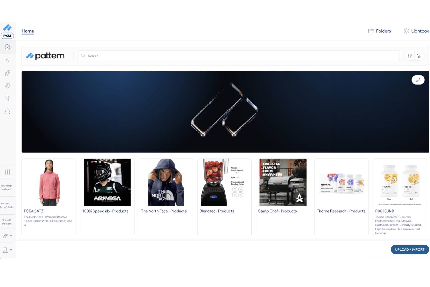 Pattern PXM gives teams a central workspace to organize product assets and manage ecommerce content.