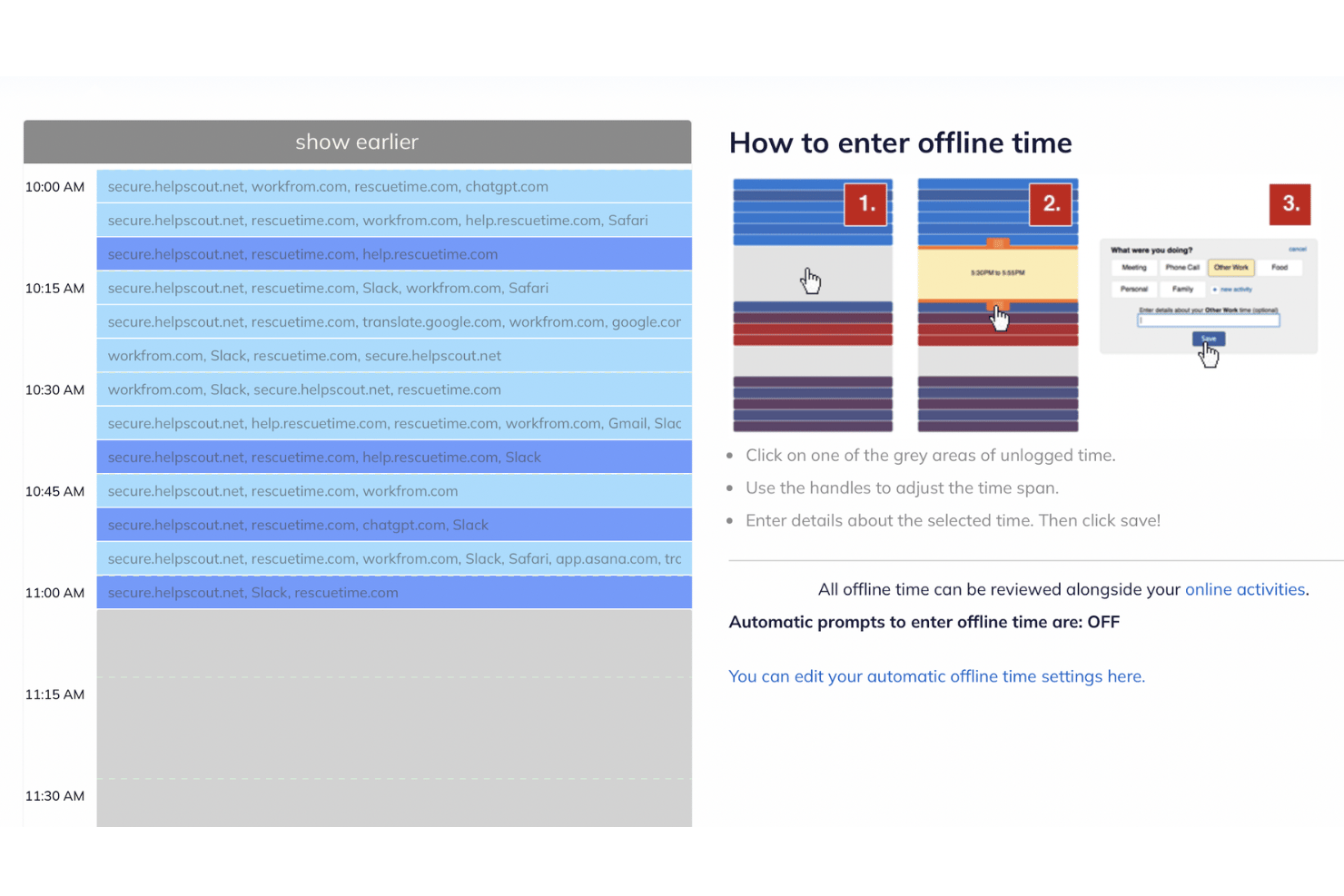 screenshot - Avis sur RescueTime : Avantages, Inconvénients, Fonctionnalités et Aperçu des Tarifs