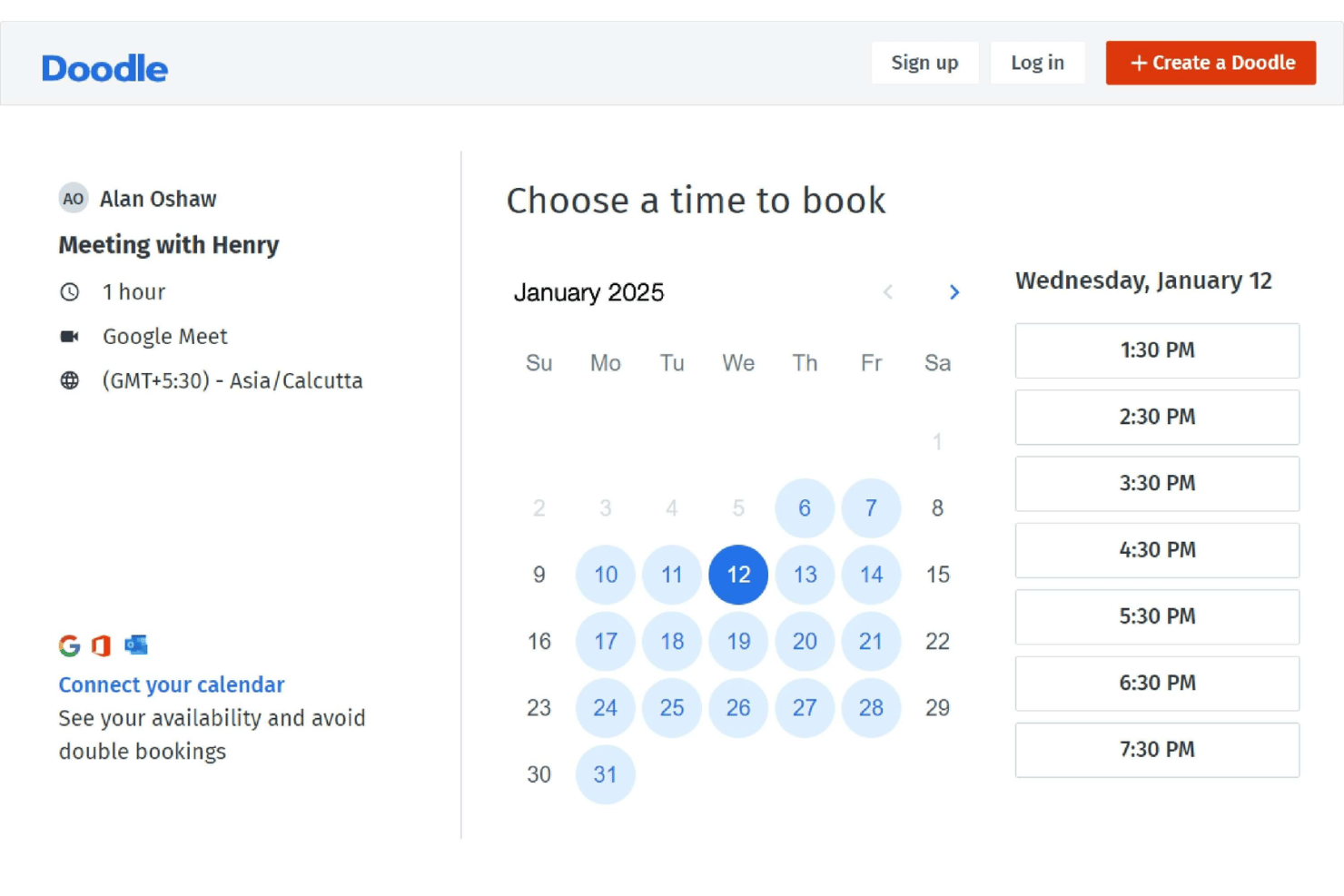 screenshot - Avis sur Doodle : Avantages, Inconvénients, Fonctionnalités et Tarification Expliqués