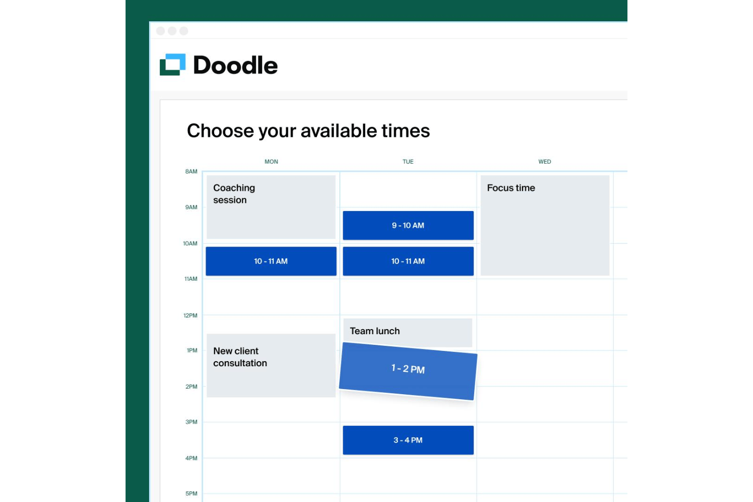 screenshot - Avis sur Doodle : Avantages, Inconvénients, Fonctionnalités et Tarification Expliqués