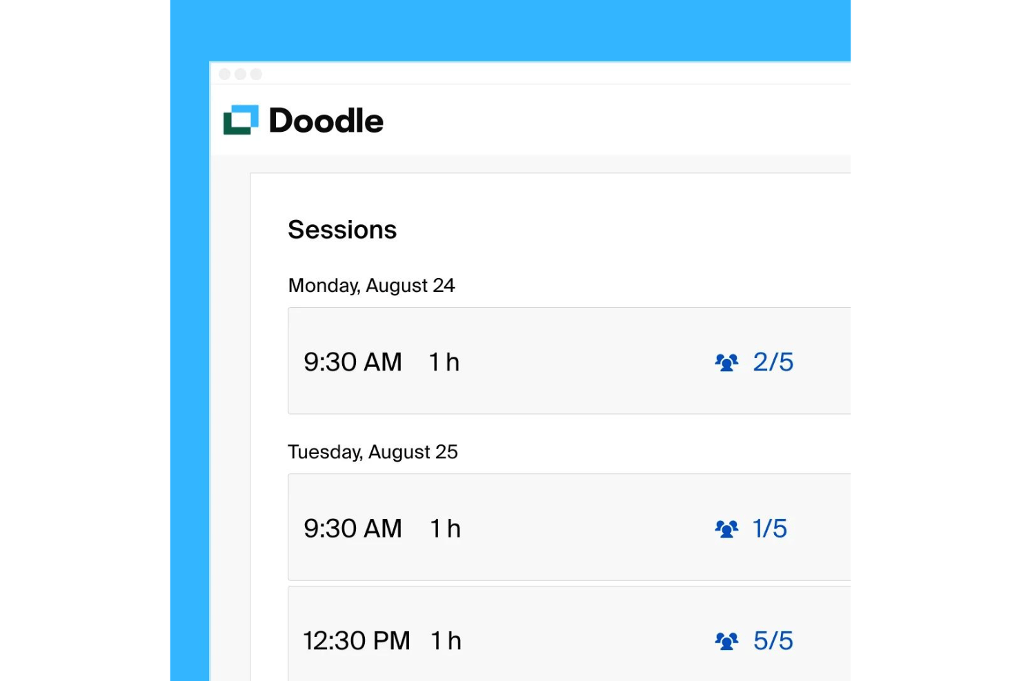 screenshot - Avis sur Doodle : Avantages, Inconvénients, Fonctionnalités et Tarification Expliqués