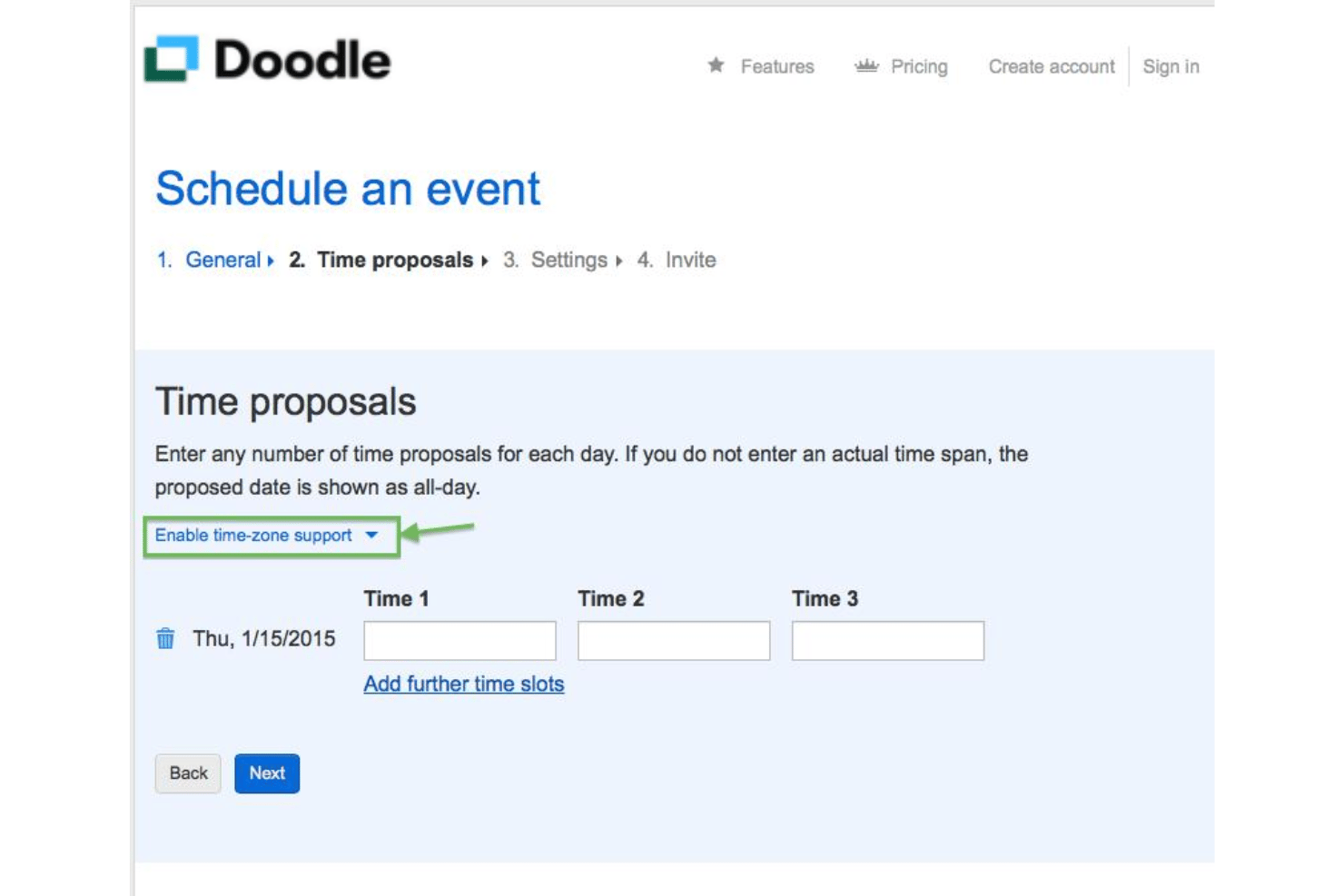 screenshot - Avis sur Doodle : Avantages, Inconvénients, Fonctionnalités et Tarification Expliqués