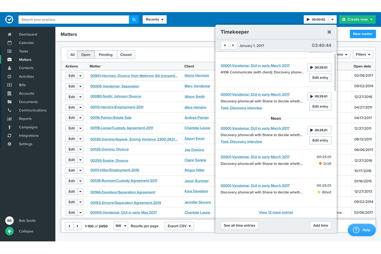 Clio manages legal cases, tasks, billing, and client workflows in one platform.