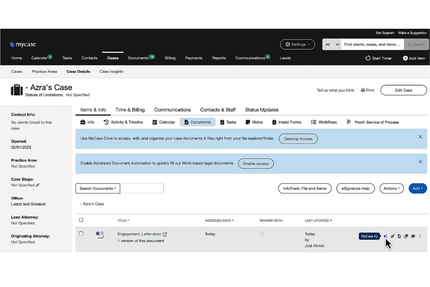 screenshot - MyCase Review: Pros, Cons, Features and Pricing Overview