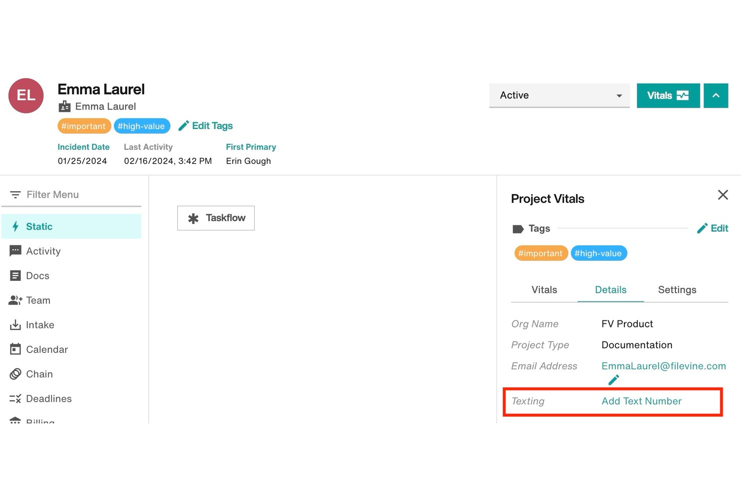 screenshot - Filevine Review: Pros, Cons, Features and Pricing