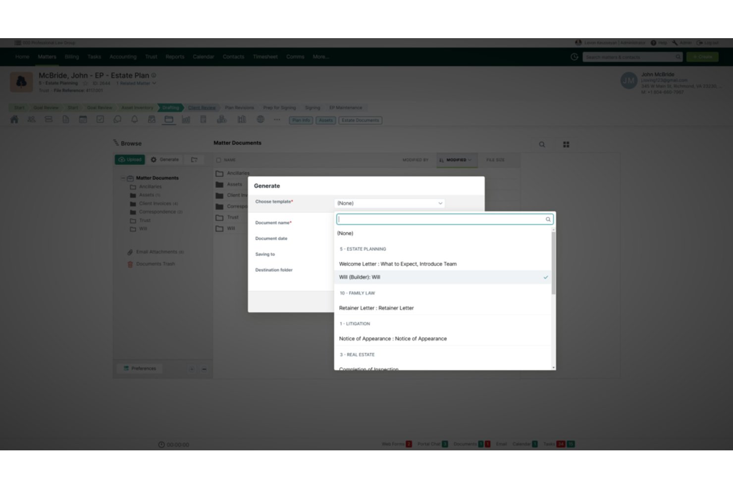 screenshot - Actionstep Review: Pros, Cons, Core Features and Pricing Details