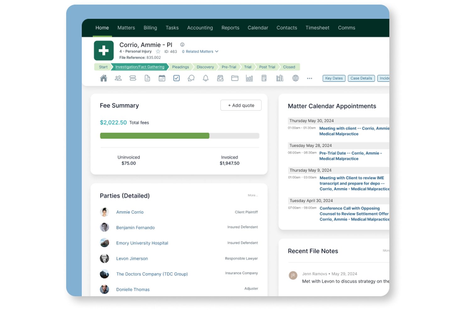 screenshot - Actionstep Review: Pros, Cons, Core Features and Pricing Details