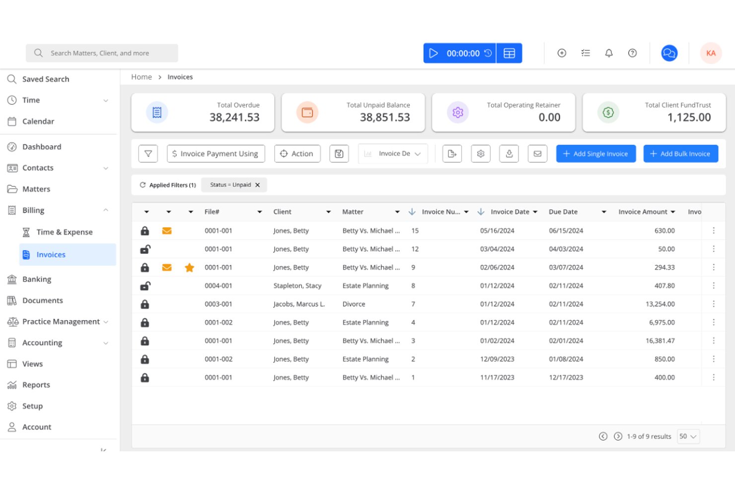 screenshot - Rocket Matter Review: Pros, Cons, Features and Pricing Explained
