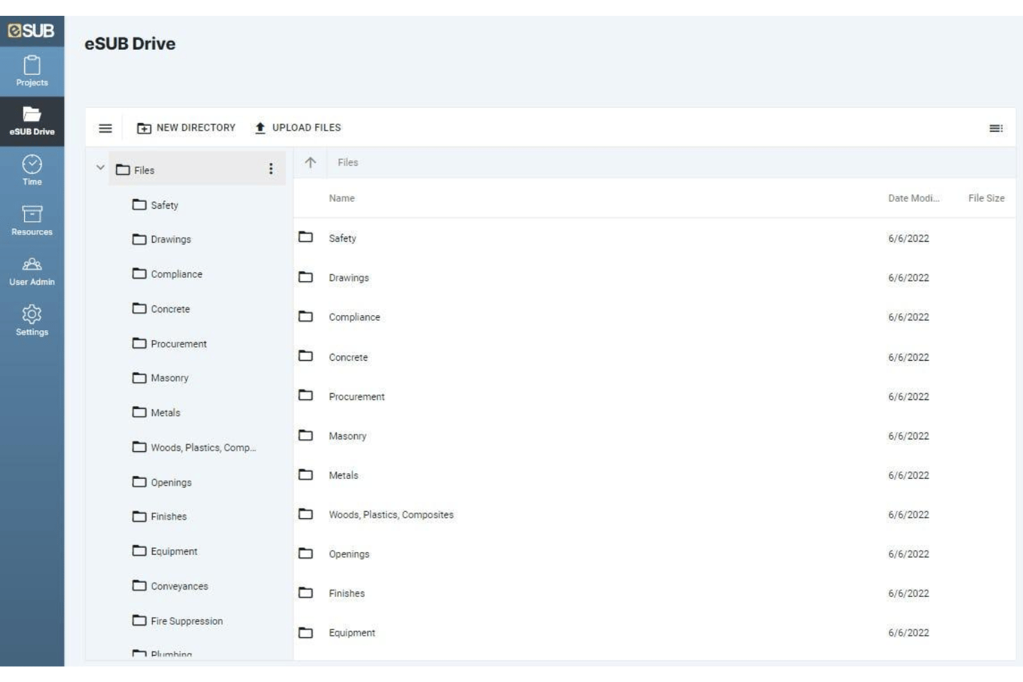 eSUB document control system with drawings and revisions