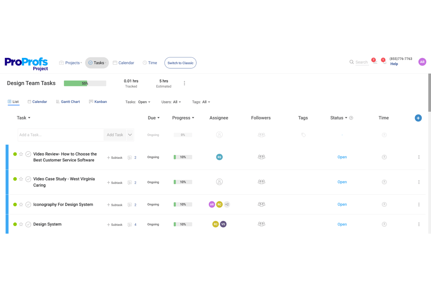 screenshot - ProProfs Project Review: Key Features, Benefits, Drawbacks and Pricing