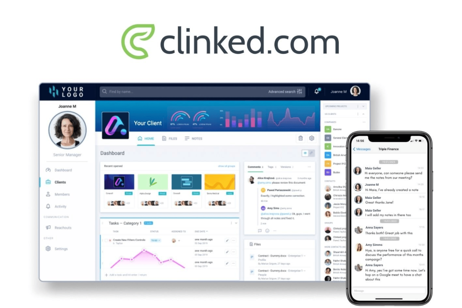 Secure project tool for managing legal files tasks and collaboration