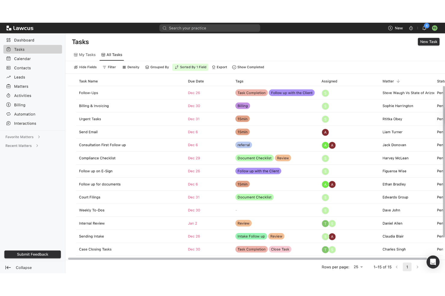 screenshot - Lawcus Review: Pros, Cons, Features and Pricing Breakdown