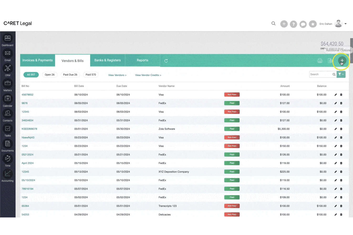 screenshot - CARET Legal Review: Pros, Cons, Features and Pricing Guide in 2026