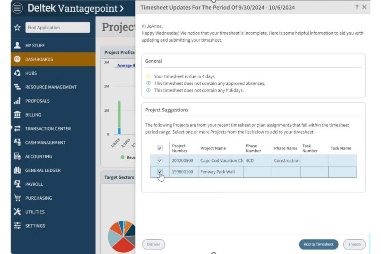 screenshot - Deltek Vantagepoint Review: Pros, Cons, Features and Pricing Overview