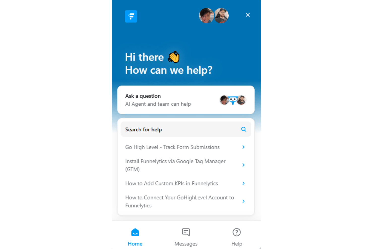 Funnelytics customer support with chat, email, and technical guidance.