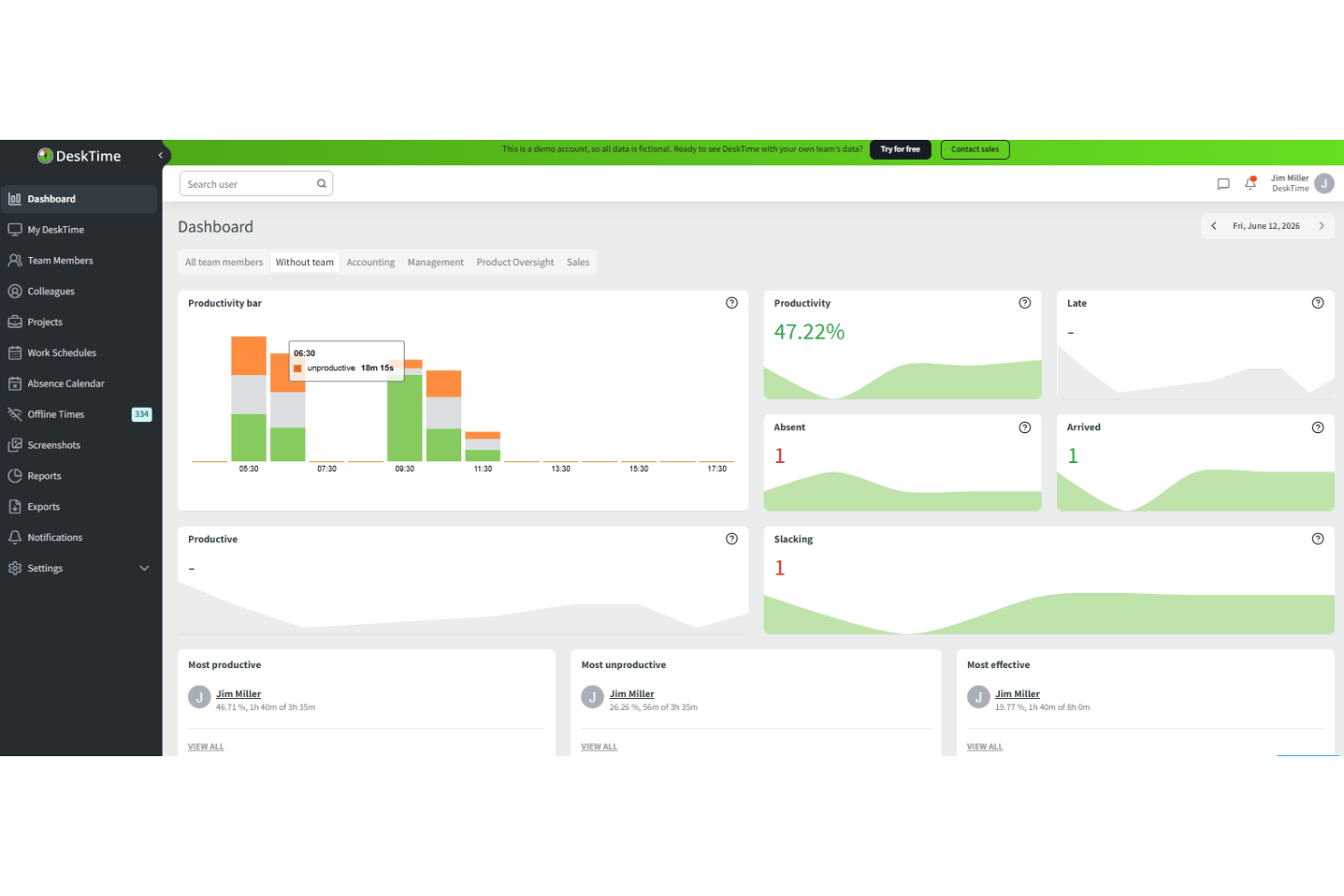 DeskTime automates time tracking and provides actionable productivity insights.