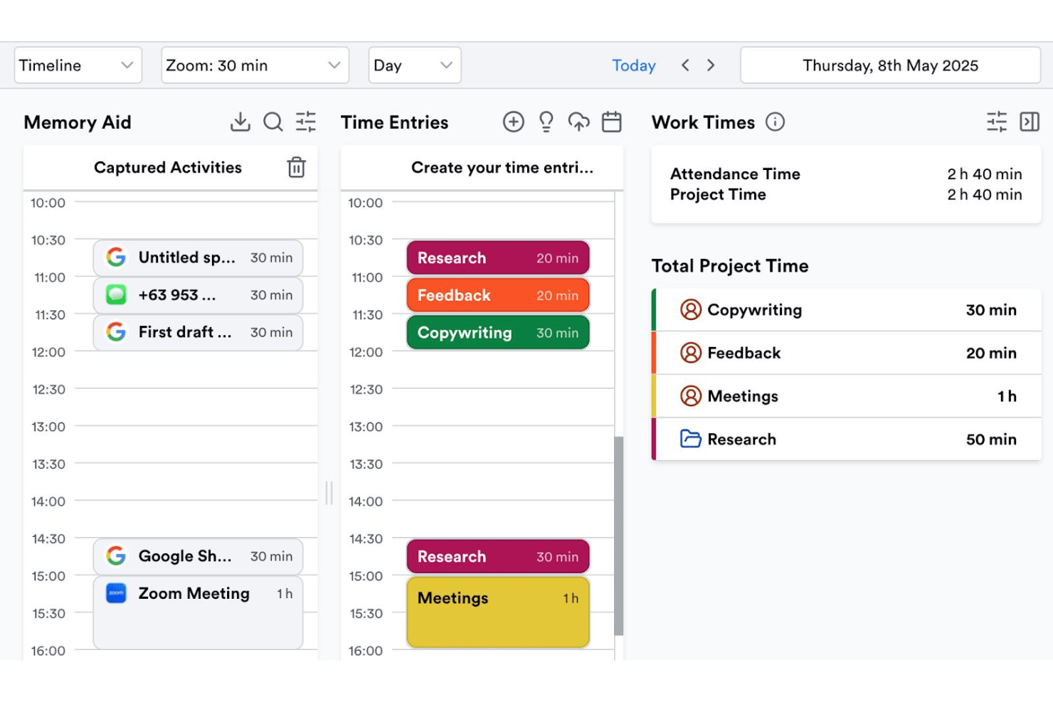 screenshot - Memtime Review: Pros, Cons, Features and Pricing Breakdown