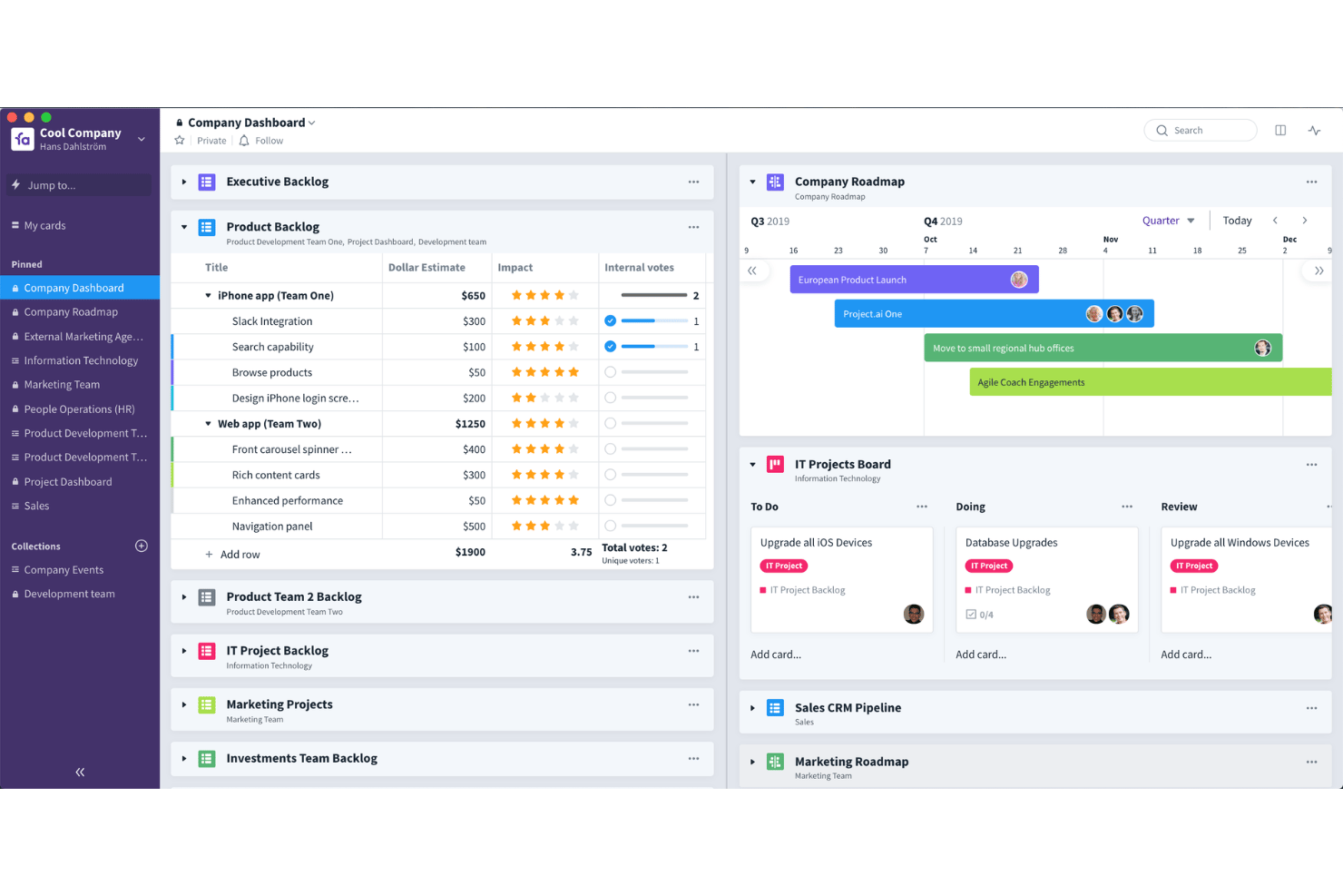 Favro helps agile teams align work, priorities, and collaboration.