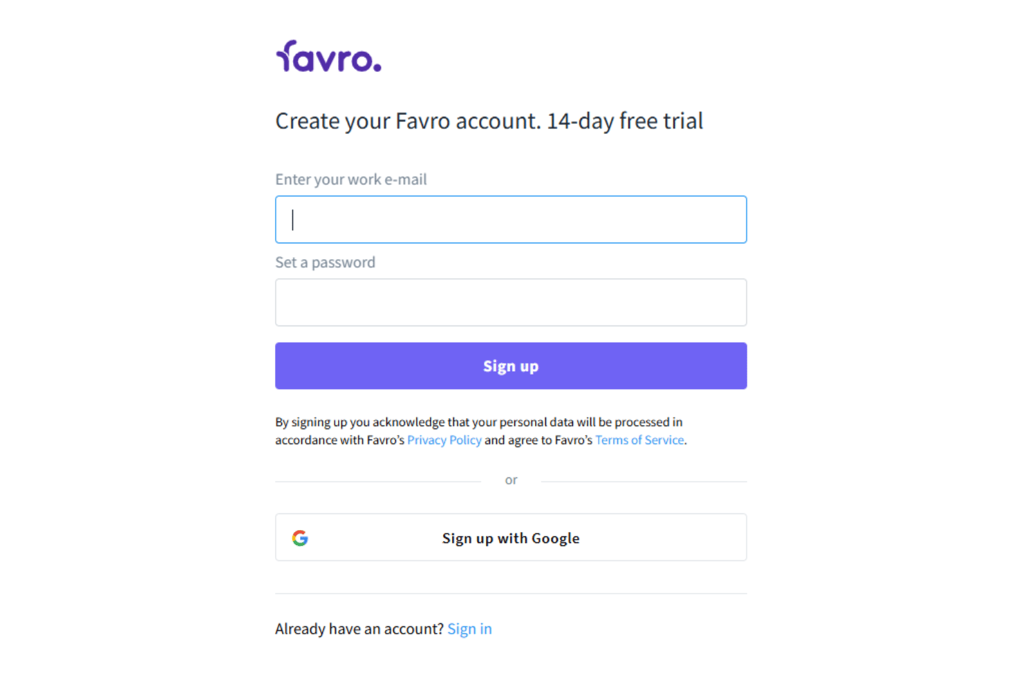 Favro onboarding with tutorials, agile templates, help center, and support.