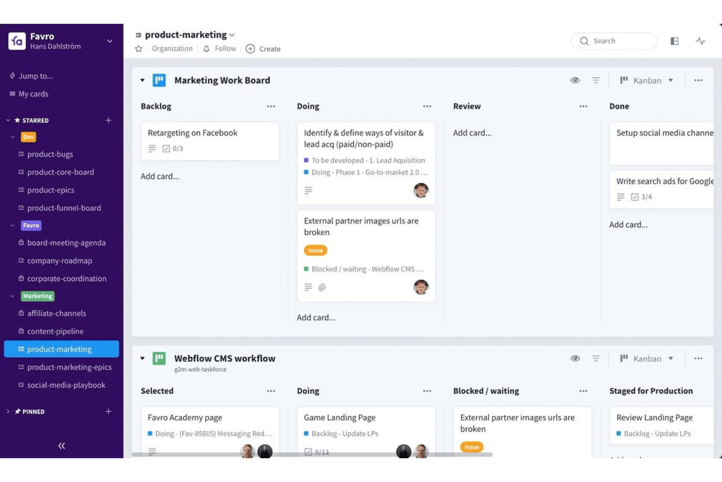 screenshot - Favro Review: Pros, Cons, Features and Pricing Breakdown