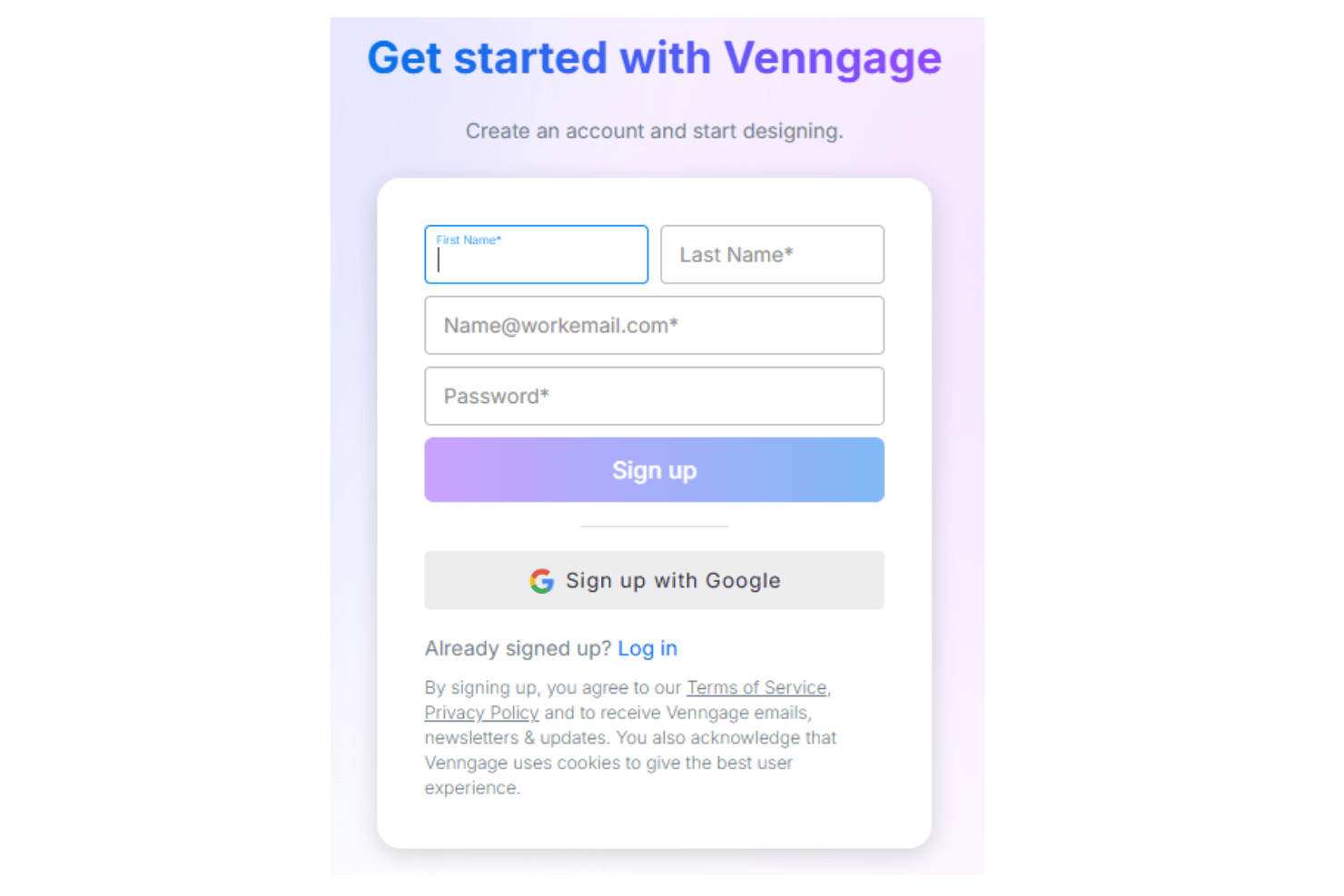 Venngage onboarding with tutorials, templates, help guides, and support.