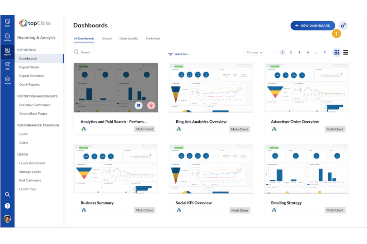 screenshot - Avis sur TapClicks : Avantages, Inconvénients, Fonctionnalités et Aperçu des Tarifs