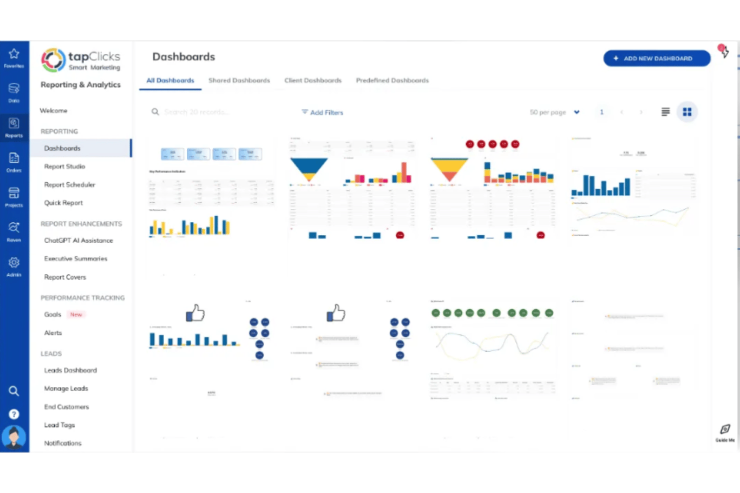 TapClicks centralizes marketing data, reporting, and analytics in one platform.