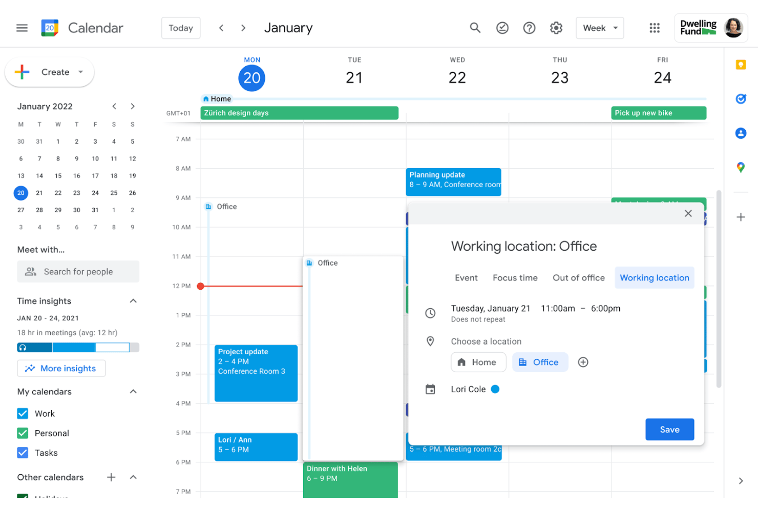 Google Calendar helps teams organize time, tasks, and meetings efficiently.