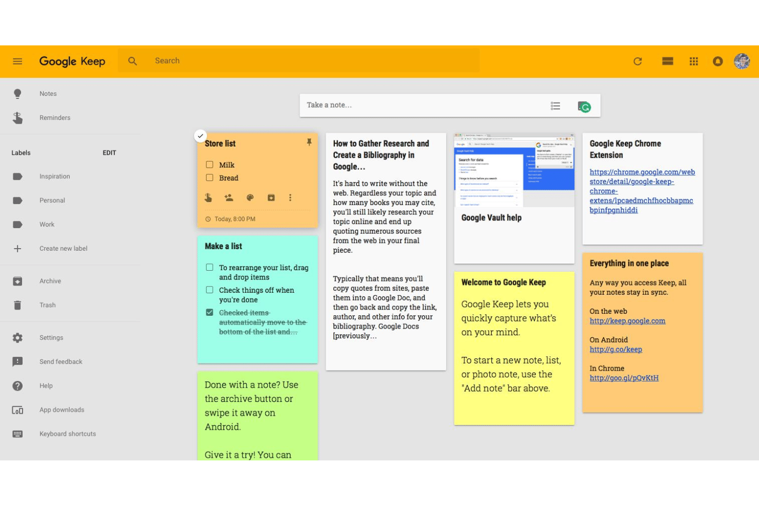 Google Keep helps users capture, organize, and share notes effortlessly.