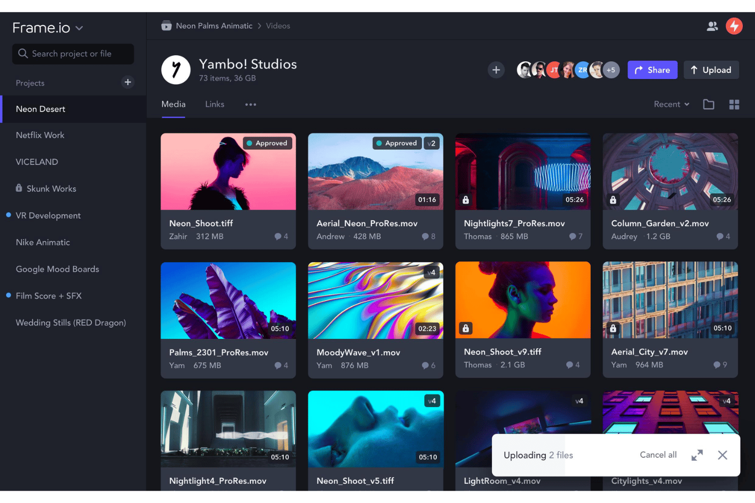 screenshot - Frame.io Review: Pros, Cons, Features and Detailed Pricing